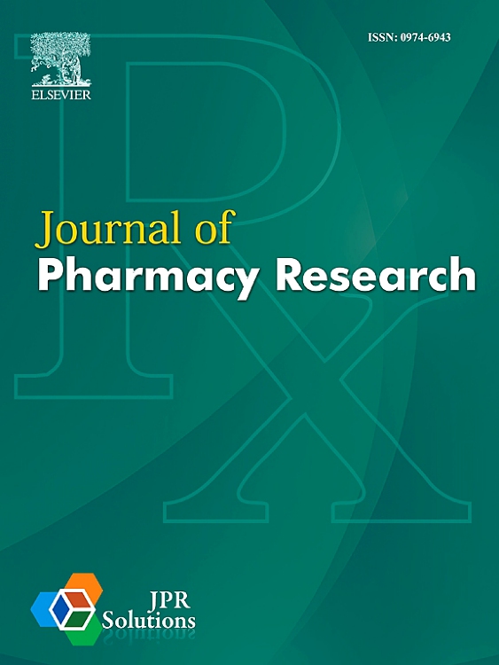 Go to journal home page - Journal of Pharmacy Research